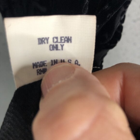 Vintage Lily Dress Womens Large Black Velvet Burnout Whimsigoth Halter Fairy - Picture 7 of 16